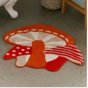 Mushroom Tufted Boho Peasant Art Deco Plant Modern Chic Hipster Hip Bathmat Mat